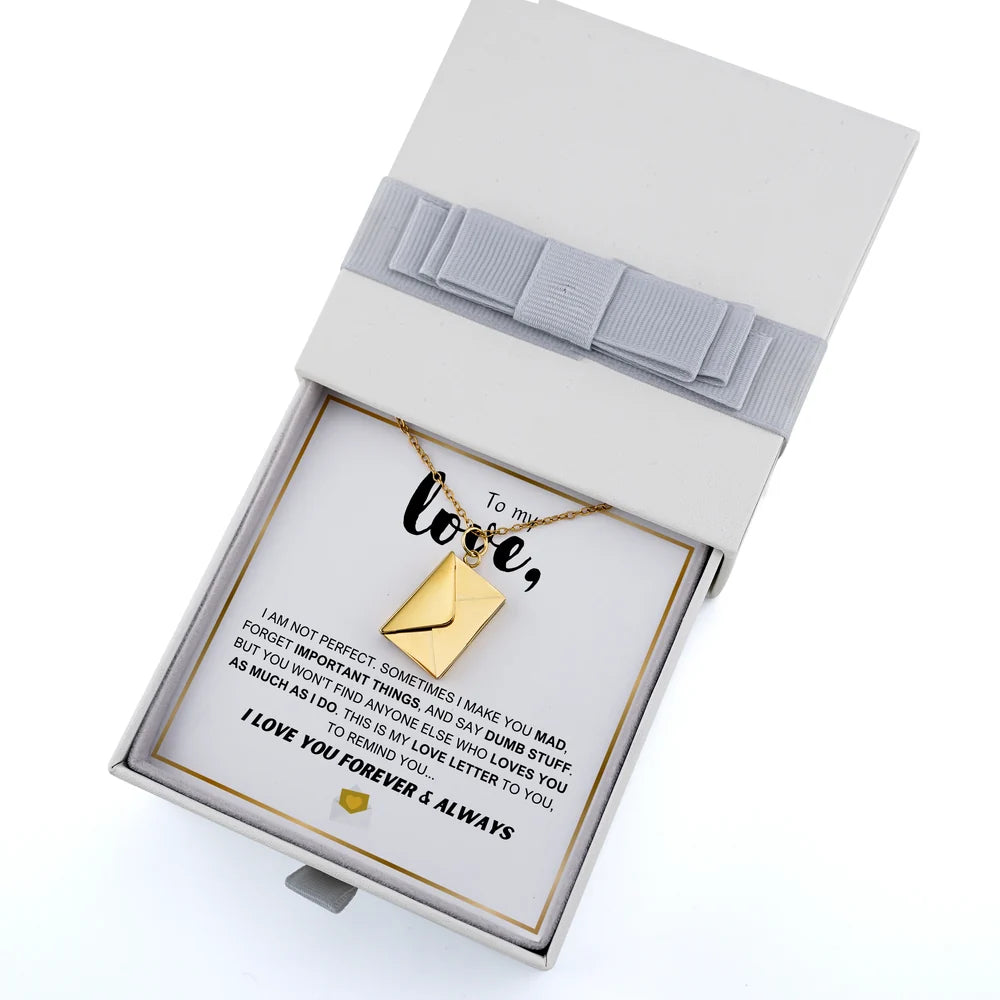 Set Hadiah Rantai Leher "Love Letter"