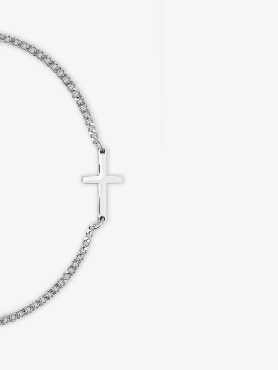 PULSERA CON CRUZ | Plata