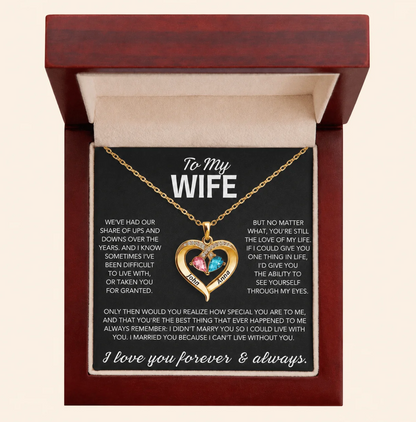 Always Yours – Birthstone Heart Necklace
