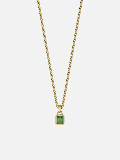 CATENA CON GEMMA OCEANICA | Oro 18K