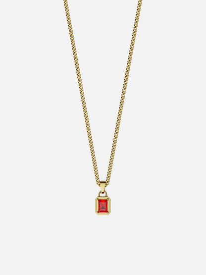 CATENA CON GEMMA OCEANICA | Oro 18K