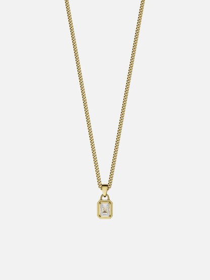 CATENA CON GEMMA OCEANICA | Oro 18K