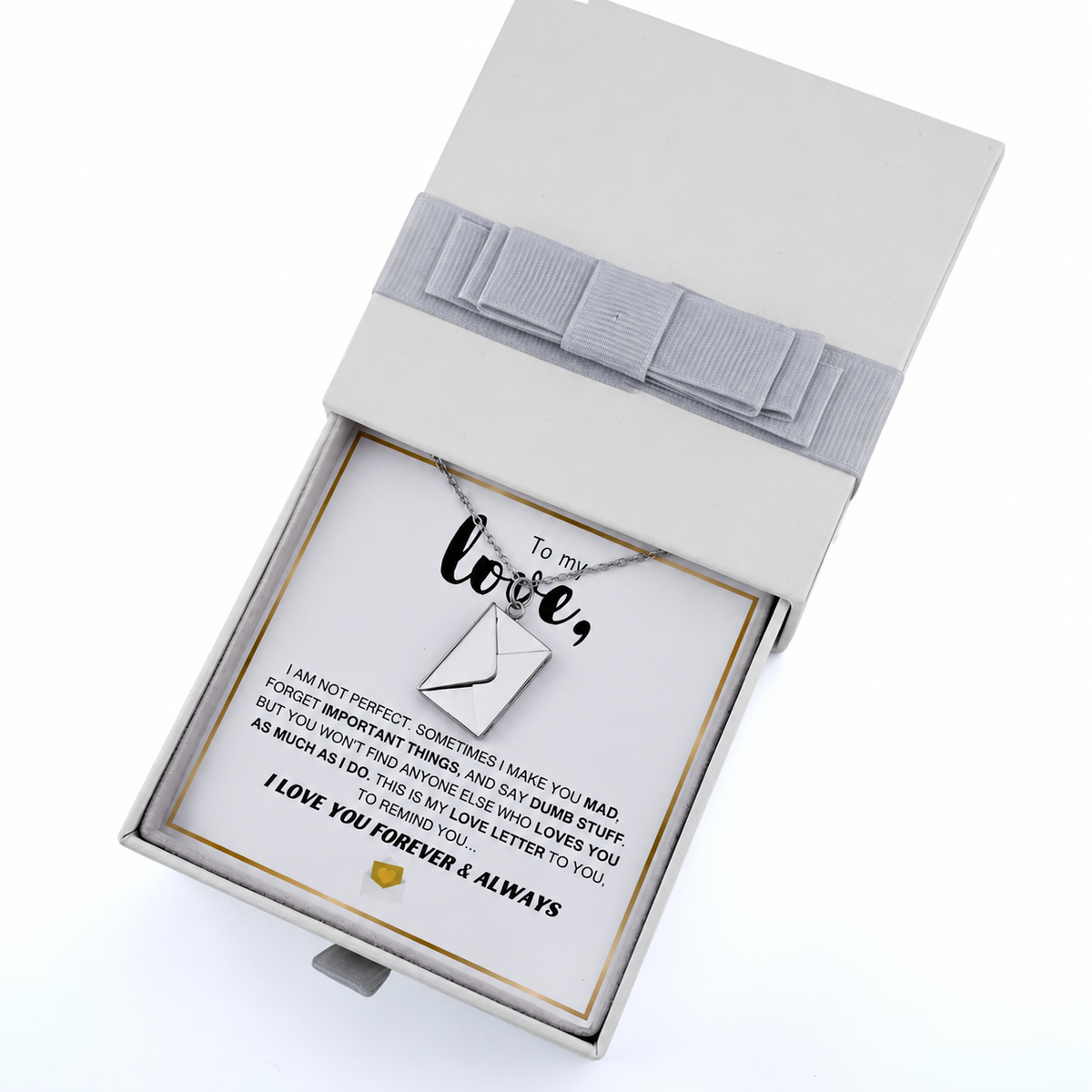 Set Hadiah Rantai Leher "Love Letter"