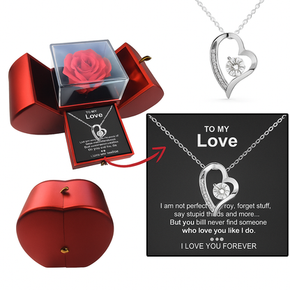 Liebe dich für immer Herz-Halskette