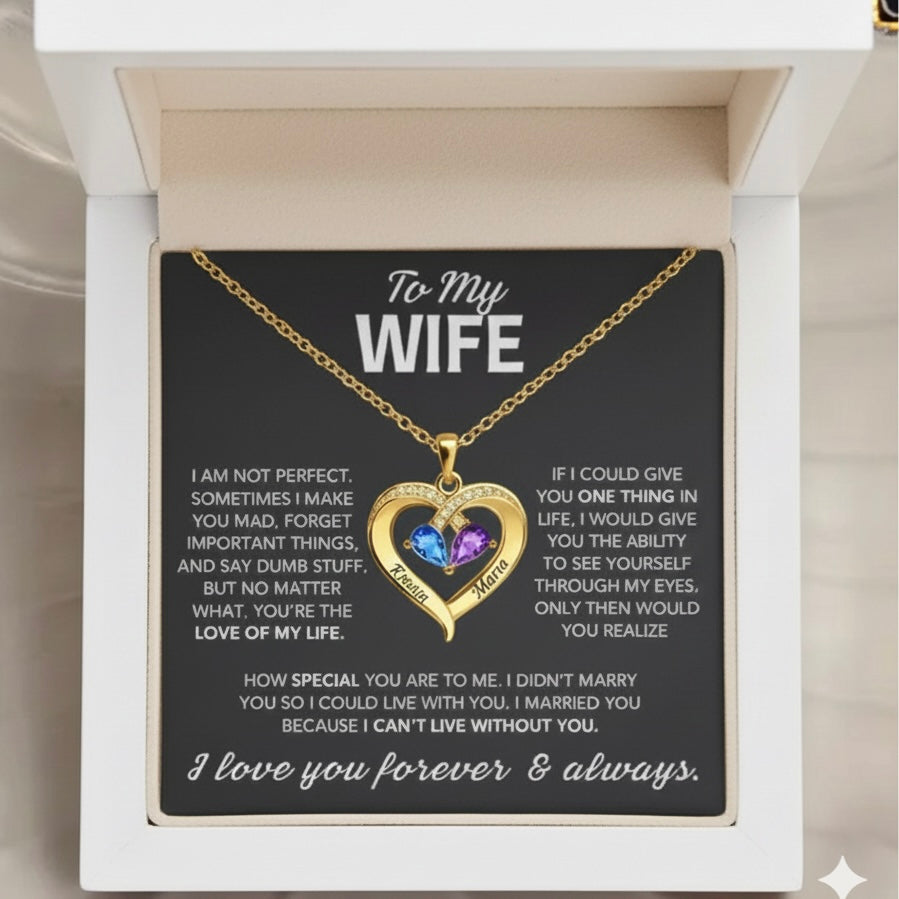 Always Yours – Birthstone Heart Necklace