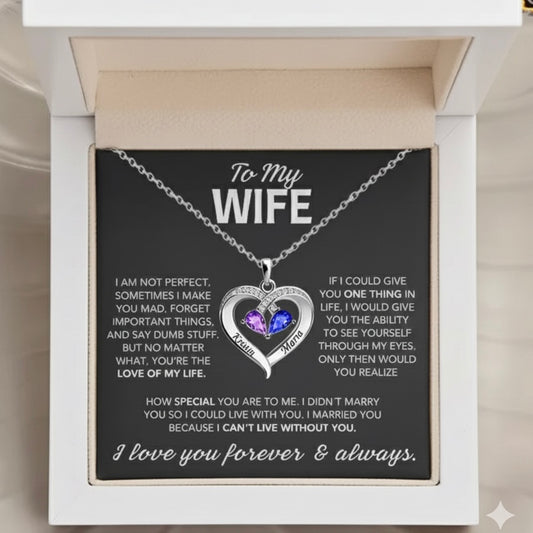 Always Yours – Birthstone Heart Necklace