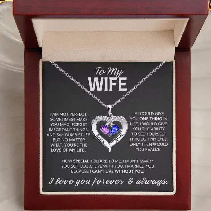 Always Yours – Birthstone Heart Necklace