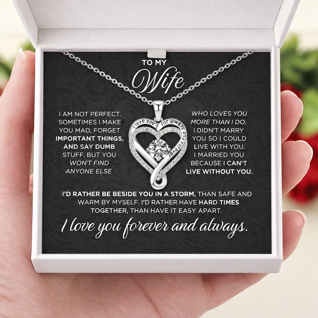 Para mi esposa, corazón para siempre y siempre