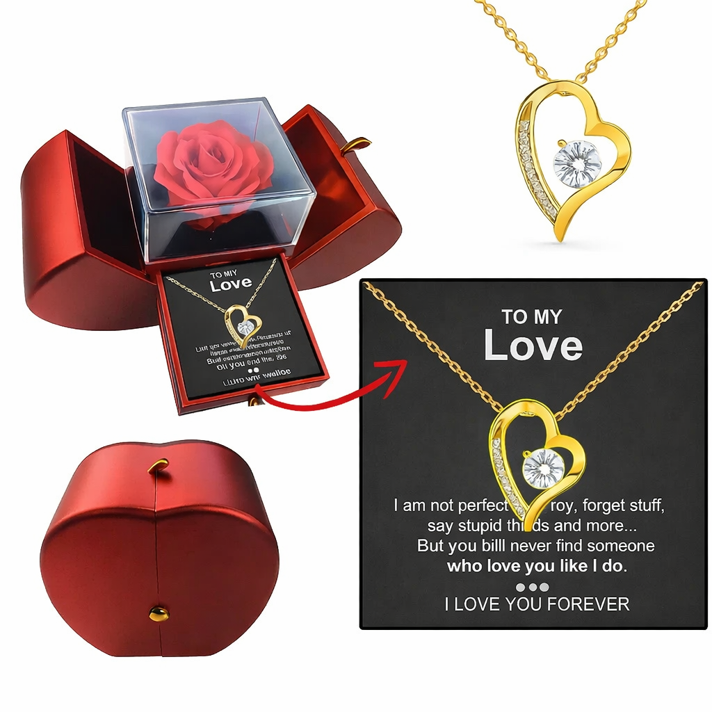 Liebe dich für immer Herz-Halskette