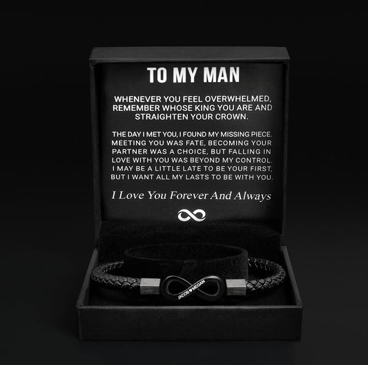 Verdo To My Man Infinity Personalized Bracelet