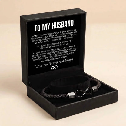 Til Min Mand Uendelig Personlig Armbånd
