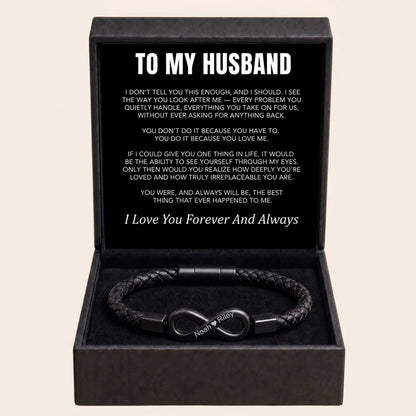 Til Min Mand Uendelig Personlig Armbånd