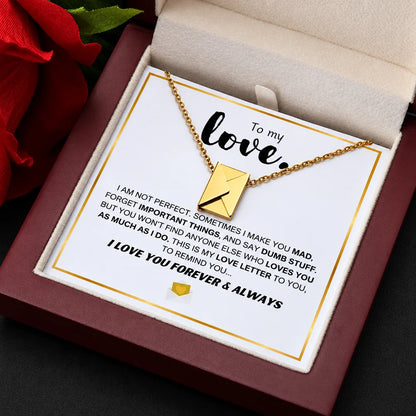 Set Hadiah Rantai Leher "Love Letter"