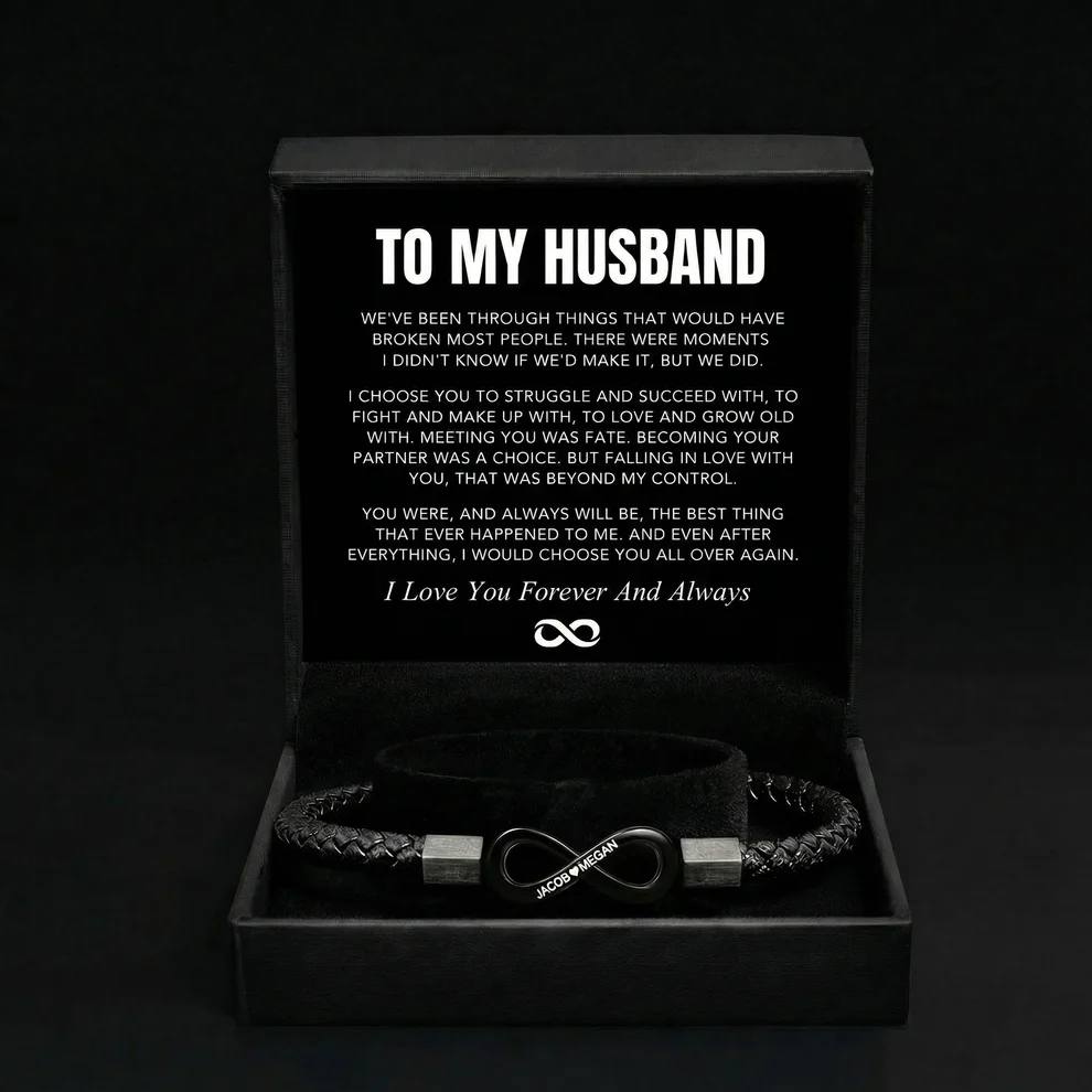 To My Man Infinity Personalized Bracelet