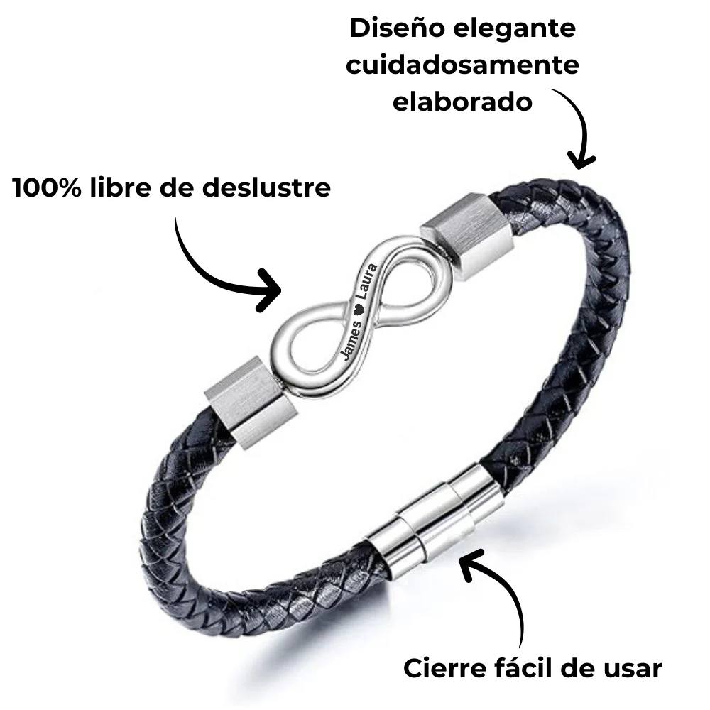 "Para Mi Esposo" - Pulsera Infinita Personalizada Verdo