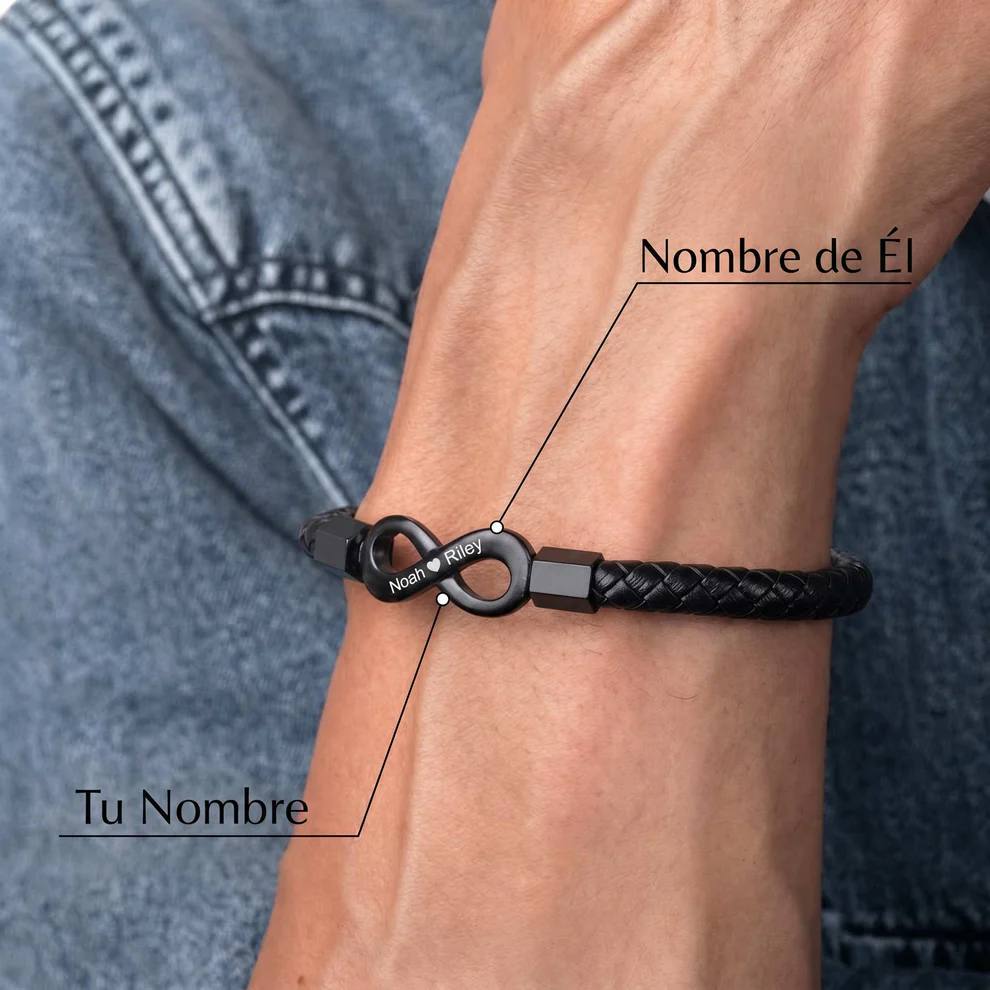 "Para Mi Esposo" - Pulsera Infinita Personalizada Verdo
