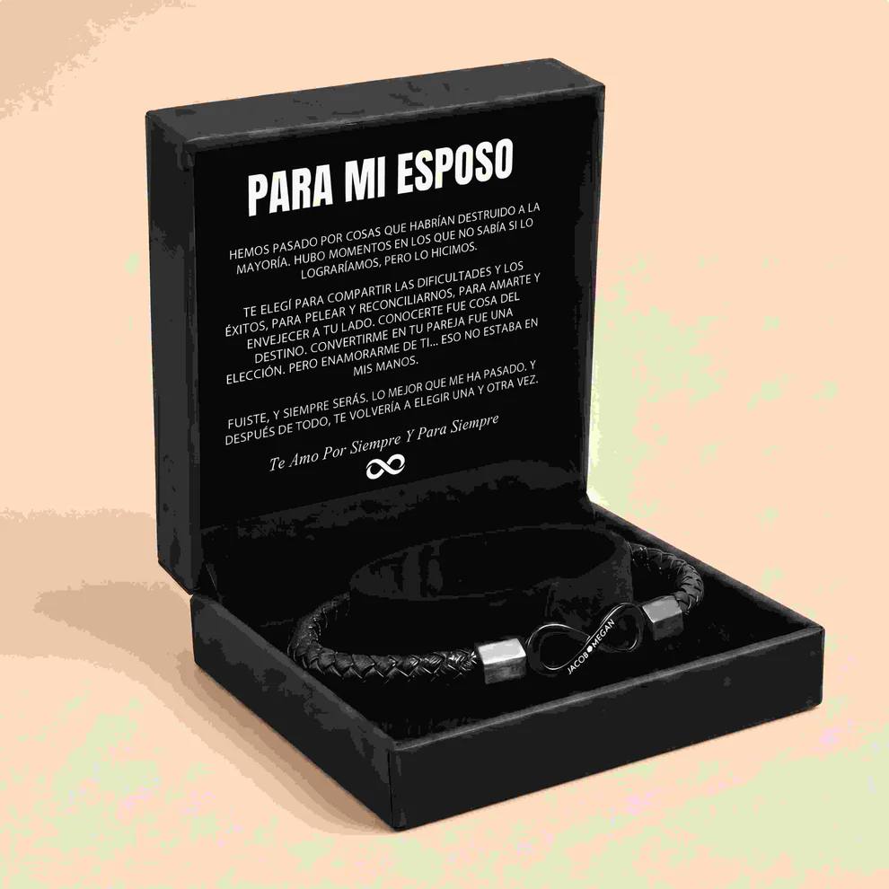 "Para Mi Esposo" - Pulsera Infinita Personalizada Verdo